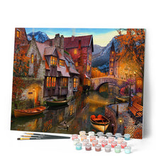 Cargar imagen en el visor de la galería, Pintar por números Canales acogedores Figured'Art Avanzado Novedades Ciudades Paisajes