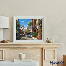 Cargar imagen en el visor de la galería, Pintar por números Callejón y 2 CV Figured'Art Intermedio Novedades Ciudades Paisajes