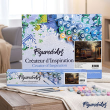 Cargar imagen en el visor de la galería, Pintar por números Estación de tranvía Figured'Art Intermedio Novedades Ciudades Paisajes