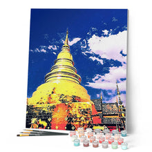 Cargar imagen en el visor de la galería, Pintar por números Templo de Chiangmai Figured'Art Intermedio Novedades Ciudades Paisajes