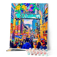 Cargar imagen en el visor de la galería, Pintar por números Tokio Harajuku Figured'Art Avanzado Novedades Ciudades Paisajes