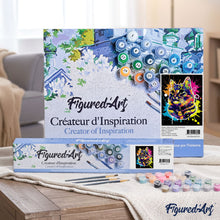 Cargar imagen en el visor de la galería, Pintar por números Gato Splash Pop Art Figured'Art Intermedio Novedades Animales Gatos