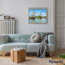 Cargar imagen en el visor de la galería, Barcos navegando en el Sena en Rouen - Monet