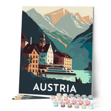 Cargar imagen en el visor de la galería, Póster de viaje Hallstatt