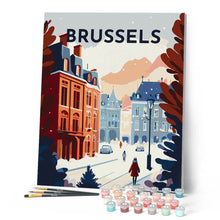 Cargar imagen en el visor de la galería, Póster de viaje Bruselas