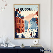 Cargar imagen en el visor de la galería, Póster de viaje Bruselas