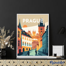 Cargar imagen en el visor de la galería, Póster de viaje Praga