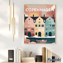 Cargar imagen en el visor de la galería, Diamond Painting - Póster de viaje Copenhague
