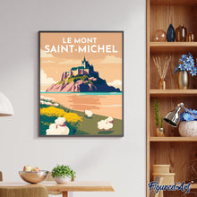 Cargar imagen en el visor de la galería, Diamond Painting - Póster de viaje Mont Saint-Michel