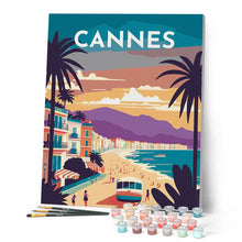 Cargar imagen en el visor de la galería, Póster de viaje Cannes