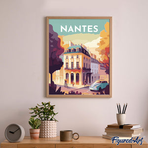 Diamond Painting - Póster de viaje Nantes