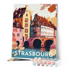 Cargar imagen en el visor de la galería, Póster de viaje Estrasburgo