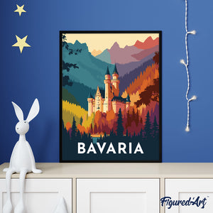 Póster de viaje Baviera