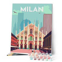 Cargar imagen en el visor de la galería, Póster de viaje Milán