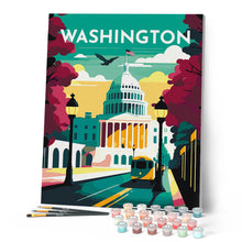 Cargar imagen en el visor de la galería, Póster de viaje Washington