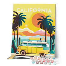 Cargar imagen en el visor de la galería, Póster de viaje California