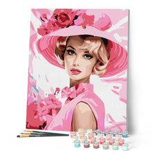 Cargar imagen en el visor de la galería, Diva con un Sombrero Rosa