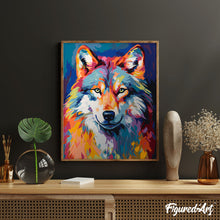 Cargar imagen en el visor de la galería, Lobo Abstracto Colorido