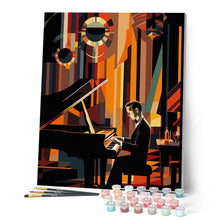 Cargar imagen en el visor de la galería, Hombre Art Deco al piano