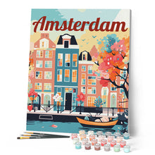 Cargar imagen en el visor de la galería, Póster de Viaje Ámsterdam en Flor