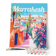 Cargar imagen en el visor de la galería, Póster de Viaje Marrakech Marruecos