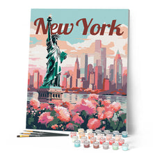 Cargar imagen en el visor de la galería, Póster de Viaje Nueva York en Flor