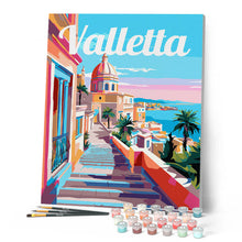 Cargar imagen en el visor de la galería, Póster de Viaje La Valeta Malta