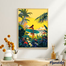 Cargar imagen en el visor de la galería, Surfista al atardecer