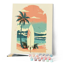 Cargar imagen en el visor de la galería, Tabla de surf en la playa