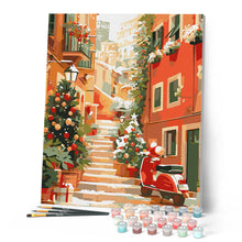 Cargar imagen en el visor de la galería, Escena navideña en la escalera