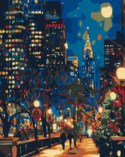 Cargar imagen en el visor de la galería, Pintar por numeros Figured'Art - Navidad en Nueva York