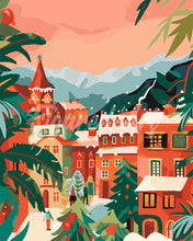 Cargar imagen en el visor de la galería, Pintar por numeros Figured'Art - Vista festiva de la ciudad