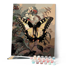 Cargar imagen en el visor de la galería, Mariposa Cola de Golondrina y Flores Blancas
