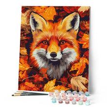 Cargar imagen en el visor de la galería, Zorro en las hojas de otoño