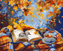 Cargar imagen en el visor de la galería, Pintar por numeros Figured&#39;Art - Escapada de lectura en otoño