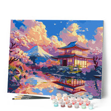 Cargar imagen en el visor de la galería, Vista del Templo con el Monte Fuji