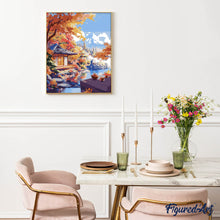 Cargar imagen en el visor de la galería, Casa del Té en Otoño junto al Lago