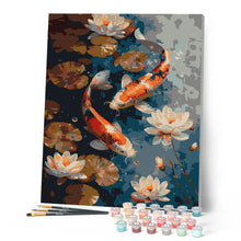 Cargar imagen en el visor de la galería, Carpas Koi Vintage y Flores