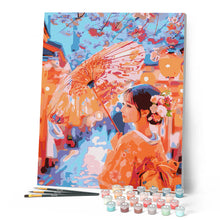 Cargar imagen en el visor de la galería, Chica con Kimono en la Calle de Sakura