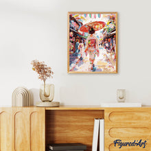 Cargar imagen en el visor de la galería, Chica con Yukata en la Calle Festiva