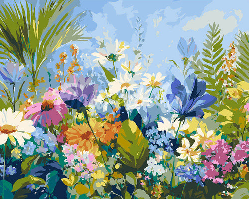 Pintar por numeros Figured'Art - Campo de Flores Coloridas