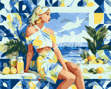 Cargar imagen en el visor de la galería, Pintar por numeros Figured'Art - Mujer con Limón