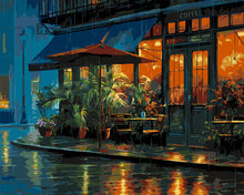 Cargar imagen en el visor de la galería, Pintar por numeros Figured'Art - Rincón de Café Lluvioso