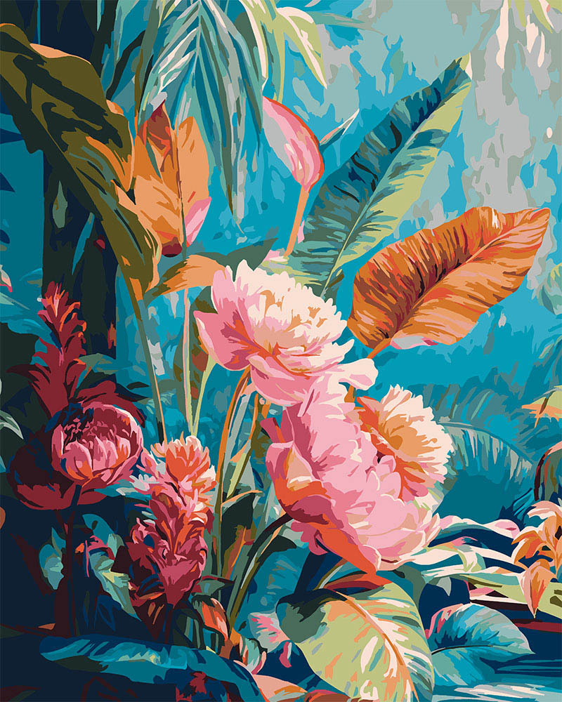 Pintar por numeros Figured'Art - Flores de la Selva