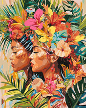 Cargar imagen en el visor de la galería, Pintar por numeros Figured'Art - Hermanas Tropicales