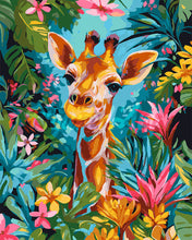 Cargar imagen en el visor de la galería, Pintar por numeros Figured'Art - Jirafa Tropical