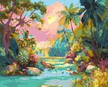 Cargar imagen en el visor de la galería, Pintar por numeros Figured'Art - Arroyo Tropical