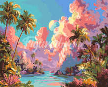 Cargar imagen en el visor de la galería, Pintar por numeros Figured'Art - Bahía de Ensueño Tropical