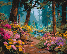 Cargar imagen en el visor de la galería, Pintar por numeros Figured'Art - Arroyo de Flores Silvestres