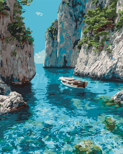 Pintar por numeros Figured'Art - Cala Azul Tranquila